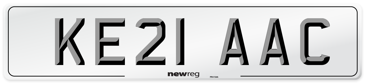 KE21 AAC Number Plate from New Reg